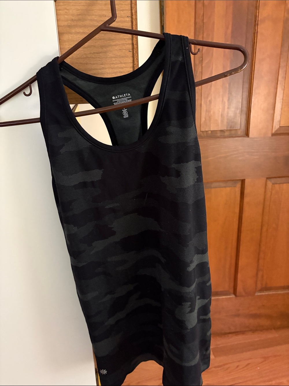 Athleta Black Camo Racerback Tank